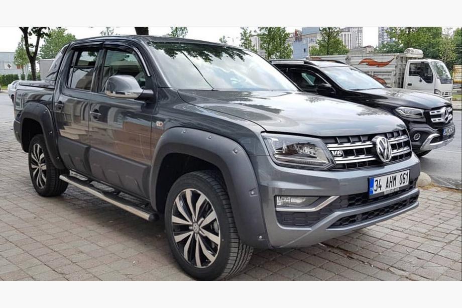 Volkswagen Amarok 2010-2022 Aletines de aleta (fibra de vidrio, imprimados para pintar) 19 cm Foto 3