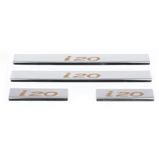 Protector de umbral Carmos V1 (4 uds, acero inoxidable) Hyundai I-20 2008-2012 foto 2