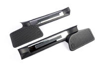 Toyota Land Cruiser 200 2007-2021 Umbrales de puerta de plastico con iluminacion (negro) foto 6