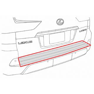 Inserto de parachoques trasero con cromo (2016+) Lexus LX570/450d 2008-2022 foto 4
