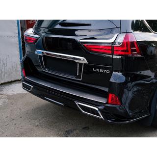 Inserto de parachoques trasero con cromo (2016+) Lexus LX570/450d 2008-2022 foto 3