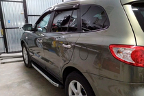 Hyundai Santa Fe 2 2006-2012 Estribos Laterales Fullmond (2 uds, aluminio) foto 2