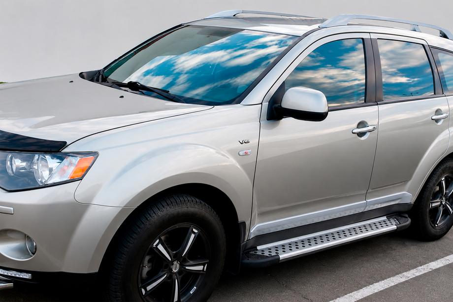 Mitsubishi Outlander 2006-2012 Estribos Laterales Allmond Grey (2 uds., Aluminio) Image