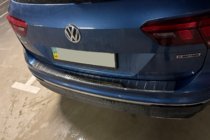Volkswagen Tiguan 2016-2023 Protector de parachoques trasero acero inoxidable (Carmos) foto 8