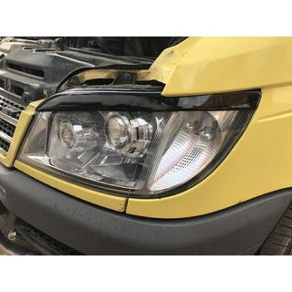 Pestañas para faros (negro, ABS, 2000-2006) Mercedes Sprinter W901/902/903/904/905 1995–2006 foto 3