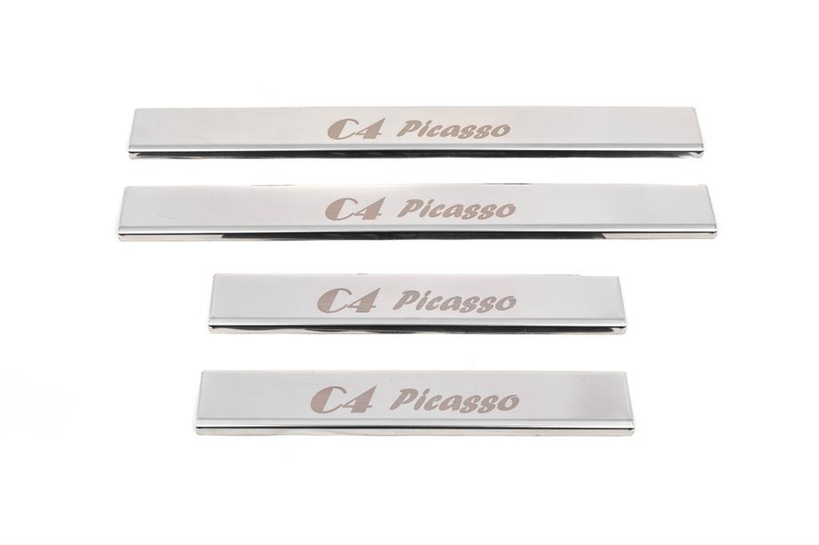 Citroen C-4 Picasso 2013–2022 Protectores de umbral Carmos (4 uds., acero inoxidable) Image