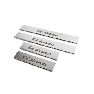 Protecciones de umbral Carmos (4 uds, acero inoxidable) Citroen C-4 Aircross 2012-2017 foto 2