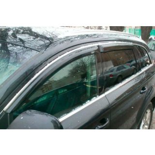 Deflectores de ventana con moldura cromada (4 uds, HIC) Audi Q7 2005-2015 foto 1