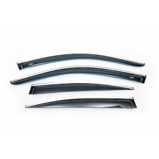 Deflectores de Ventana con Moldura Cromada SD (4 uds, HIC) BMW 5 Series E60/E61 2003-2010 foto 2
