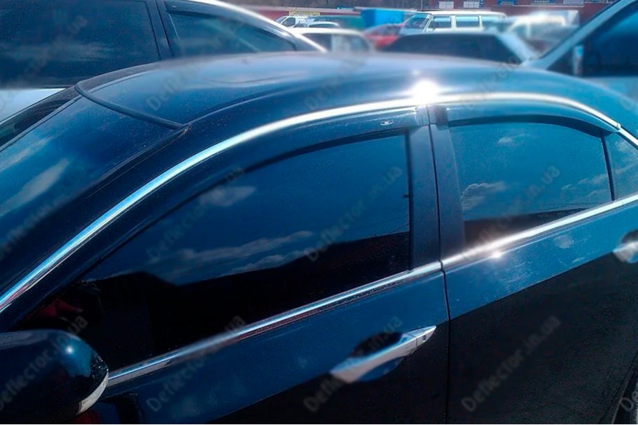 Honda Accord VIII 2008-2012 Deflectores de Ventana con Moldura Cromada SD (4 uds, HIC) Foto 2