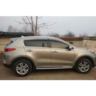 Deflectores de ventana con moldura cromada (4 uds, HIC) Kia Sportage 2015-2021 foto 2
