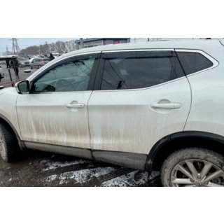Deflectores de ventana con moldura cromada (4 uds, HIC) Nissan Qashqai 2014-2021 foto 3