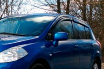 Nissan Tiida 2004-2011 Deflectores de Ventana HB (4 uds, HIC) foto 6