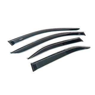 Deflectores de ventana con moldura cromada (EU, 4 uds, HIC) Toyota Camry 2006-2011 foto 3