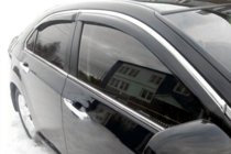 Toyota Camry 2011–2017 Deflectores de ventana con moldura cromada (2011-2017 EU / 2011-2014 USA, 4 uds, HIC) foto 9