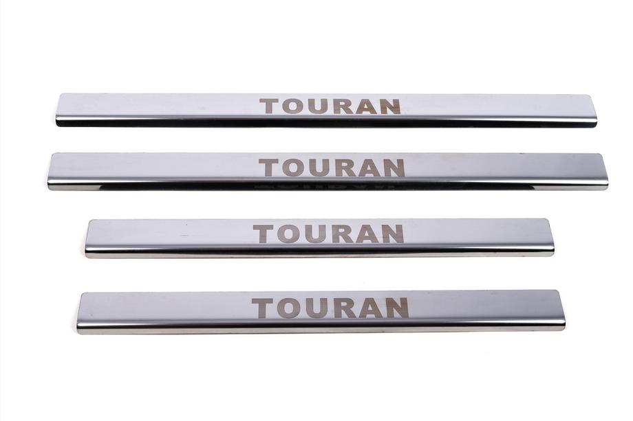 Volkswagen Touran 2010-2015 Protector de umbral Carmos (4 uds, acero inoxidable) Foto 2