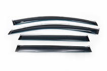 Volvo XC70 2007-2013 Deflectores de ventana con moldura cromada (4 uds, HIC) foto 2