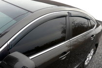 Ford Mondeo 2014-2022 Deflectores de ventana con moldura cromada (4 uds, HIC) foto 1