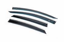 Ford Mondeo 2014-2022 Deflectores de ventana con moldura cromada (4 uds, HIC) foto 3