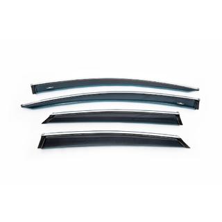 Deflectores de ventana con moldura cromada (4 uds, HIC) Ford Mondeo 2014-2022 foto 2