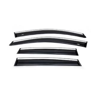 Deflectores de ventana con moldura cromada (4 uds, HIC)