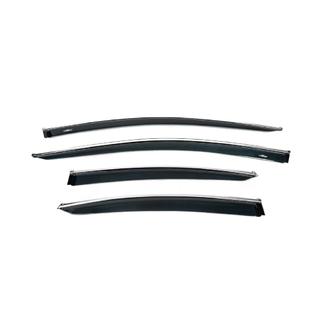 Deflectores de ventana con moldura cromada (4 uds, HIC) Hyundai Sonata LF 2014-2019 foto 3