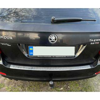 Protector de Parachoques Trasero Carmos V1 (SW, Acero Inoxidable) Skoda Superb 2009-2015 foto 1