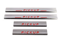 Nissan NP300 1999-2015 Protector de umbral Carmos V1 (4 uds, acero inoxidable) foto 2