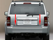 Jeep Cherokee/Liberty 2007-2013 Moldura maletero acero inoxidable foto 2
