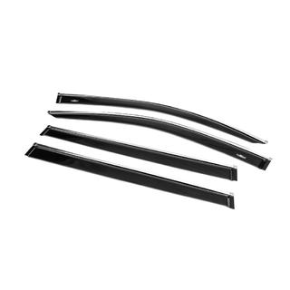 Deflectores de ventana con moldura cromada (4 uds, HIC) Toyota Highlander 2013-2019 foto 2