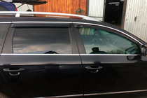 Volkswagen Passat B6 2006-2012 Deflectores de ventana con moldura cromada SW (4 uds, HIC) foto 3