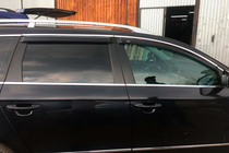 Volkswagen Passat B6 2006-2012 Deflectores de ventana con moldura cromada SW (4 uds, HIC) foto 5