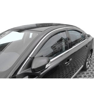Deflectores de ventana con moldura cromada (4 uds, HIC) Volvo S80 2006-2016 foto 1