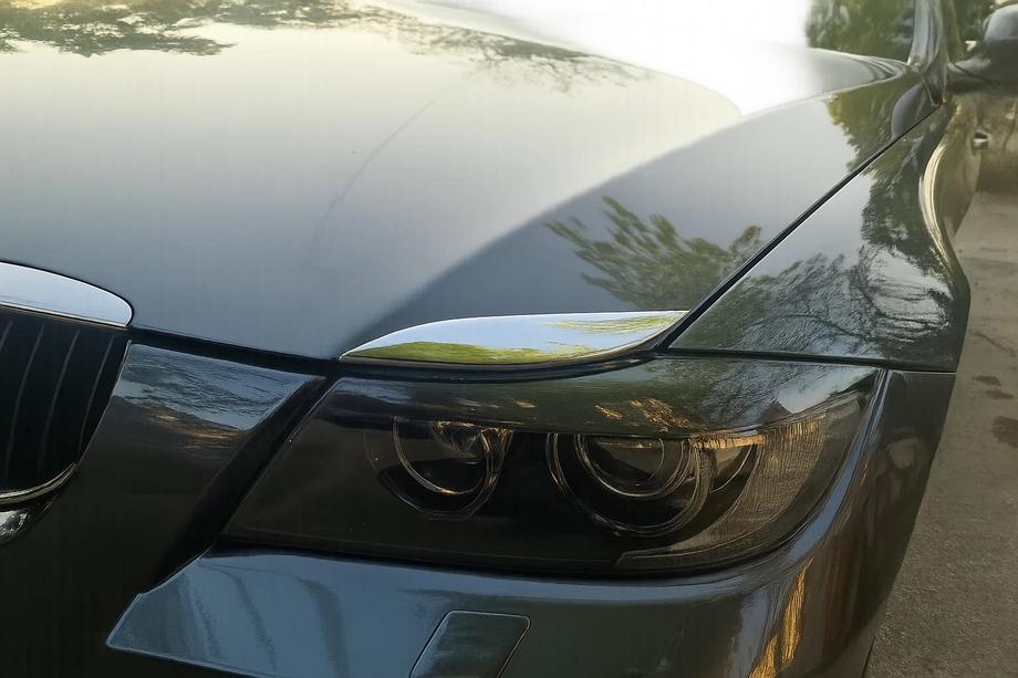 BMW 3 Series E90/E91 2005-2011 Pestañas cromadas para capó (cejas de faros) Image