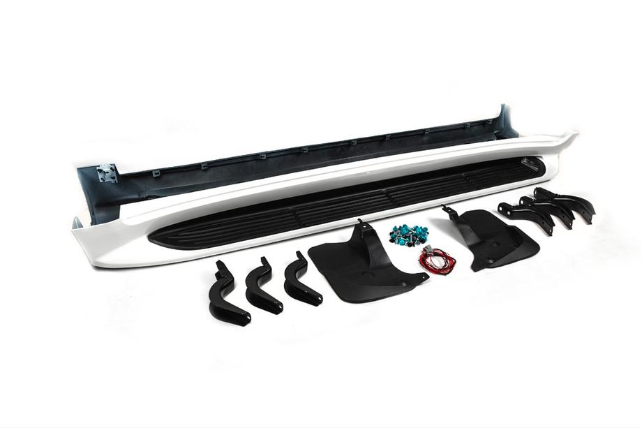 Toyota Land Cruiser 200 2007-2021 Estribos laterales con LED (diseño 2015-2020) Negro Foto 7