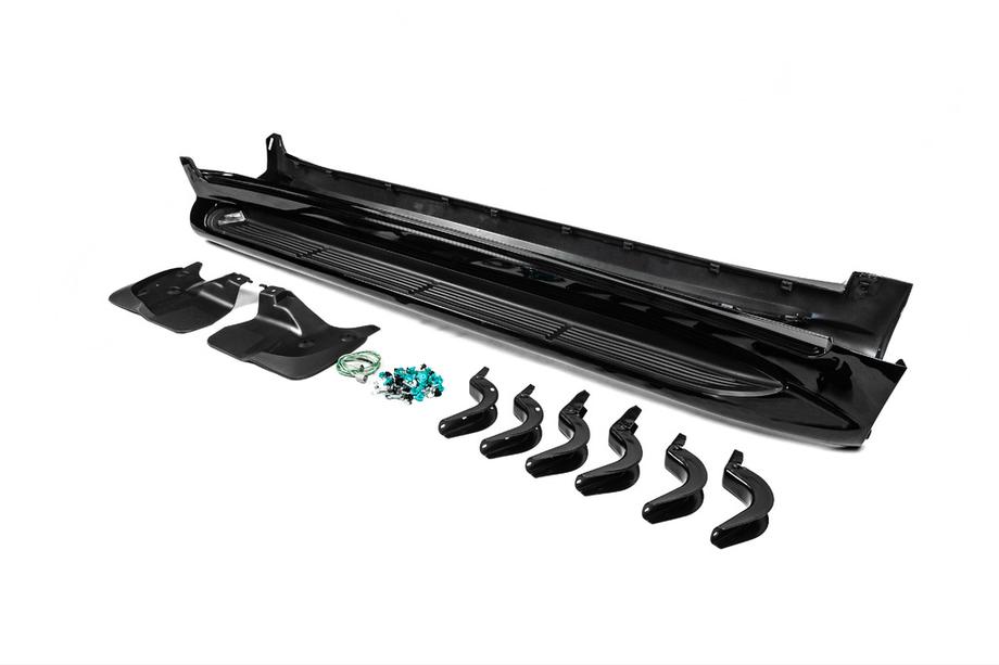 Toyota Land Cruiser 200 2007-2021 Estribos laterales con LED (diseño 2015-2020) Negro Foto 11