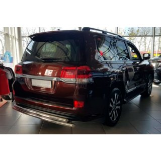 Protector trasero AK002-double (2 uds., acero inoxidable) Toyota Land Cruiser 200 2007-2021 foto 2