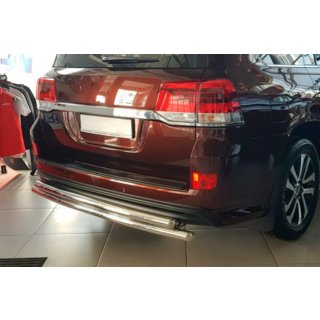 Protector trasero AK002-double (2 uds., acero inoxidable) Toyota Land Cruiser 200 2007-2021 foto 3