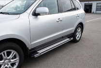 Hyundai Santa Fe 2 2006-2012 Estribos Laterales Rainbow (2 uds., aluminio) foto 1