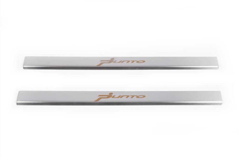 Fiat Punto Grande/EVO 2006-2018 Cubiertas de Umbral Carmos V1 (2 uds., Acero Inoxidable) Foto 2