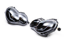 Mercedes C-class W203 2000-2007 Faros delanteros con luces diurnas LED (2 uds) Oscuro foto 10