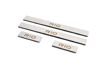 Kia Rio 2005-2011 Protectores de umbral Carmos (4 uds., acero inoxidable) foto 2