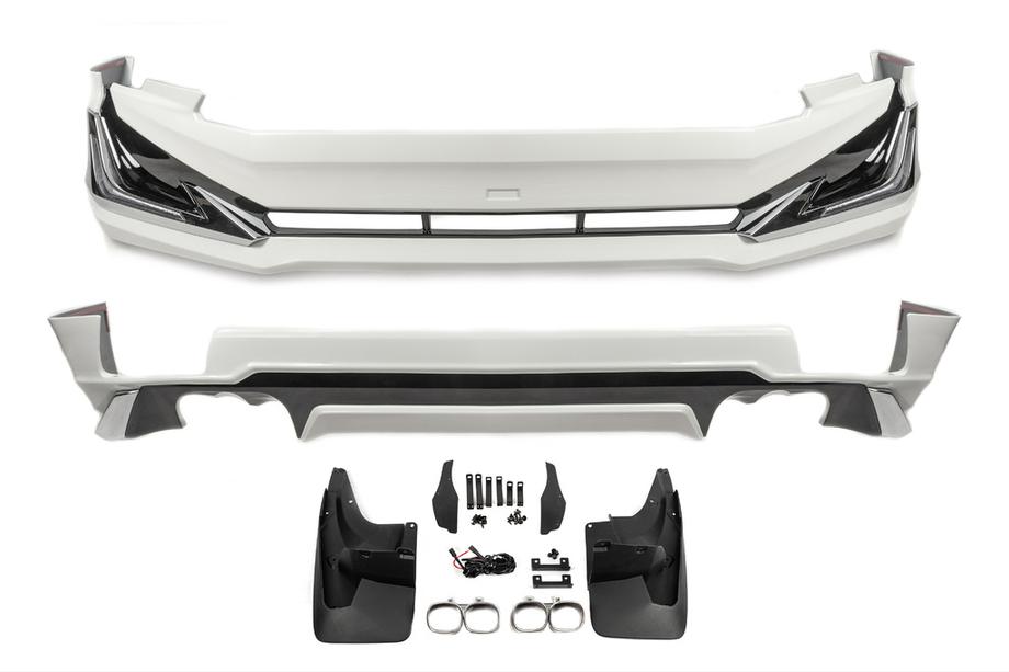Toyota Land Cruiser Prado 150 2009-2023 Cubiertas de parachoques delanteras y traseras Modelista V3-LED (2017-) Foto 1