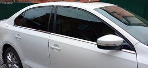 Volkswagen Jetta 2011-2018 Molduras inferiores de ventana acero inoxidable (6 uds) Carmos - Acero Inoxidable Turco foto 1