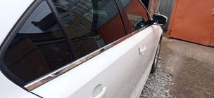 Volkswagen Jetta 2011-2018 Molduras inferiores de ventana acero inoxidable (6 uds) Carmos - Acero Inoxidable Turco foto 2