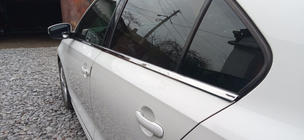 Volkswagen Jetta 2011-2018 Molduras inferiores de ventana acero inoxidable (6 uds) Carmos - Acero Inoxidable Turco foto 5