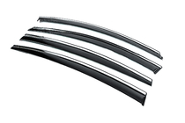 Hyundai Elantra (AD) 2015-2020 Deflectores de ventana con moldura cromada (4 uds, Niken) foto 4