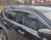 Nissan X-trail T32/Rogue 2014-2021 Deflectores de Ventana con Moldura Cromada (4 uds., Niken) foto 3