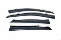 Hyundai IX-35 2010-2015 Deflectores de ventana con moldura cromada (4 uds, Niken) foto 2