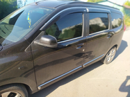 Dacia Lodgy 2012-2022 Deflectores de ventana con moldura cromada (4 uds, Niken) foto 3
